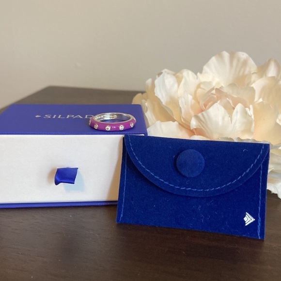 Silpada True Colors Ring Sterling Silver Crystals Purple Size 7 - Picture 3 of 6